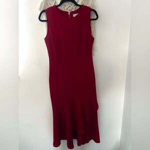 Calvin Klein | red mermaid dress